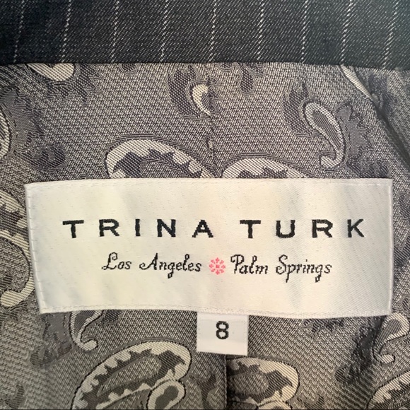 TRINA TURK fitted pinstripe 2 button blazer - Picture 6 of 8
